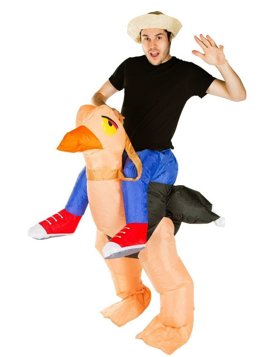 Inflatable Ride-On Ostrich Adults Costume - Alternative Image