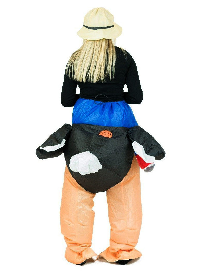 Inflatable Ride-On Ostrich Adults Costume - Back Image