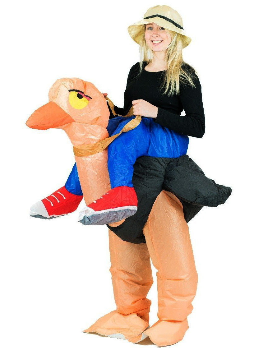 Inflatable Ride-On Ostrich Adults Costume - Main Image