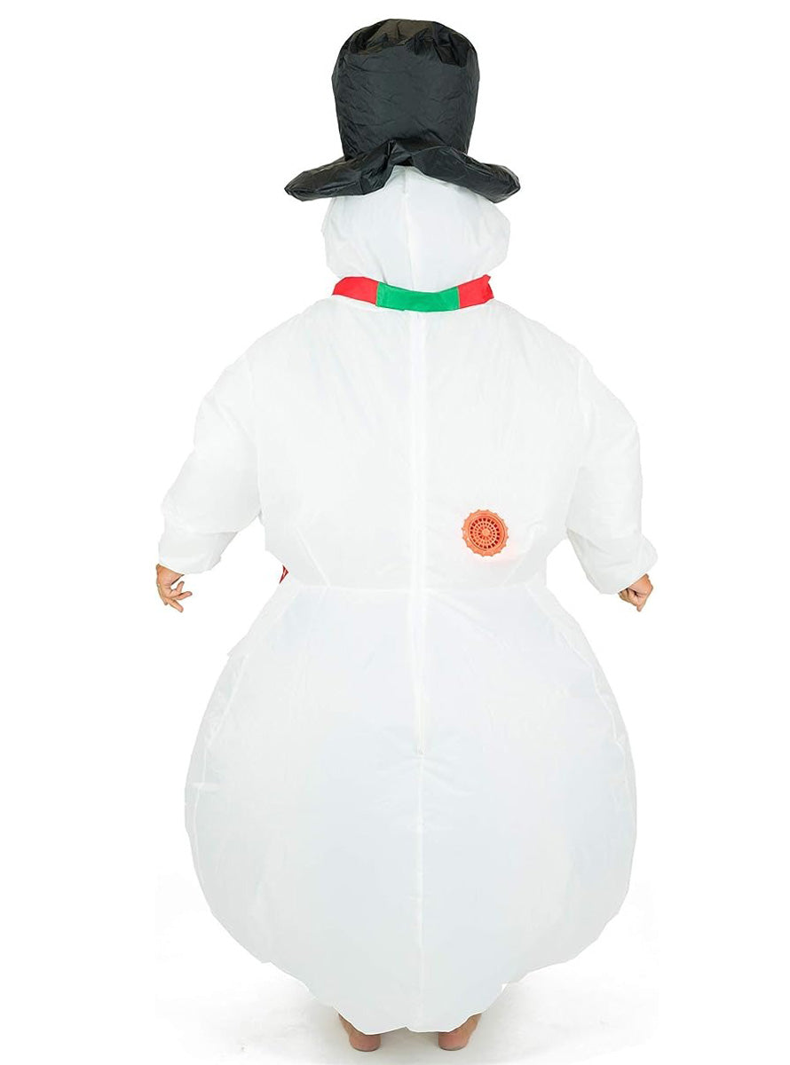 Inflatable Snowman Kids Christmas Costume - Back Image