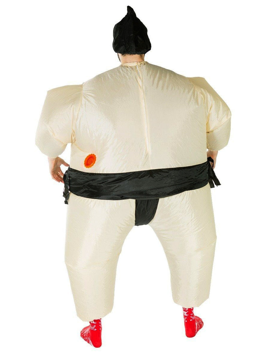 Inflatable Sumo Wrestler Novelty Adults Costume - Back Image