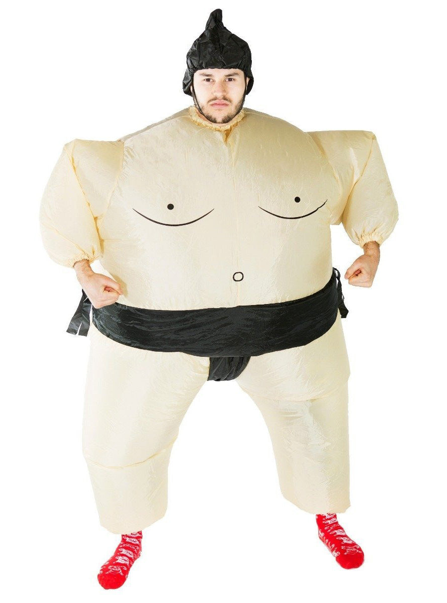 Inflatable Sumo Wrestler Novelty Adults Costume - Main Image