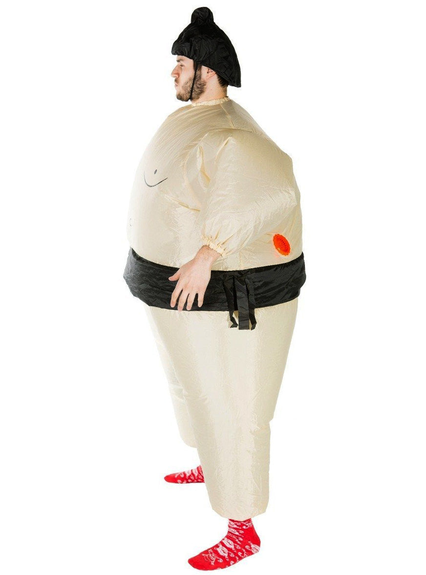 Inflatable Sumo Wrestler Novelty Adults Costume - Side Image