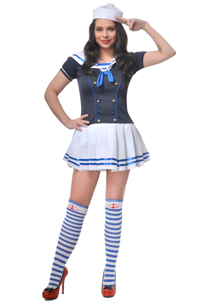 Women's Sexy Sailor Dress Up Costume - Main View