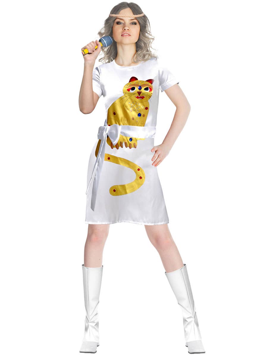 Gold Cat Womens ABBA Costume