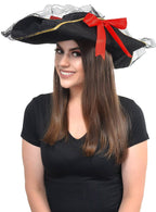 Black Velvet Witch Hat for Women