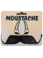 Black Novelty Stick On English Gentleman Moustache with Pointed Ends