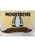 Dark Brown Novelty Stick On Moustache With Pointed Ends