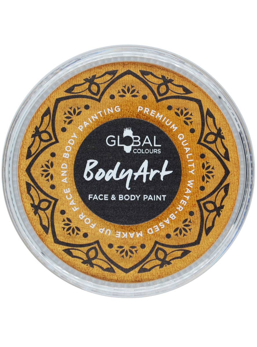 Metallic Gold Water Based Face and Body Cake Makeup - Front Image