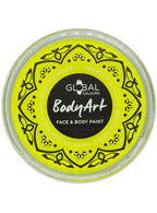 Neon Yellow Water Based Face and Body Cake Makeup - Front Image