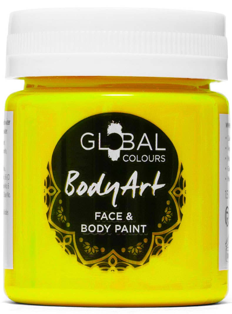 Neon Yellow Face and Body Makeup | UV Reactive Yellow Face Paint