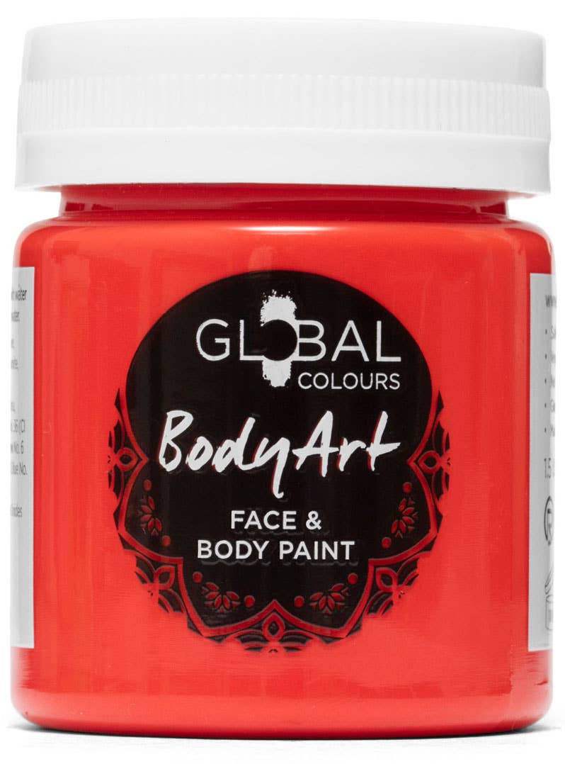 Face and Body Red Paint | Bright Red Face and Body Costume Makeup