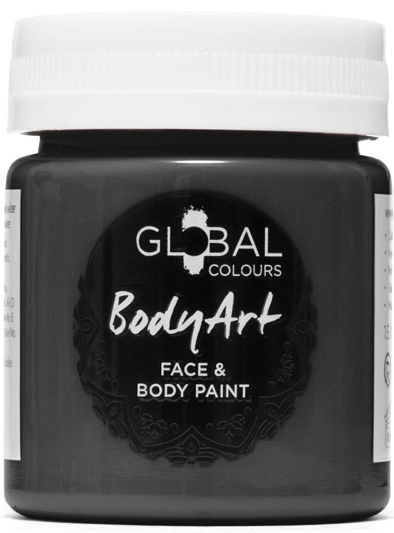 Black Face and Body Paint Water Based Costume Makeup in Jar