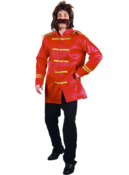 Men's Red Sgt Peppers Beatles Dress Up Costume