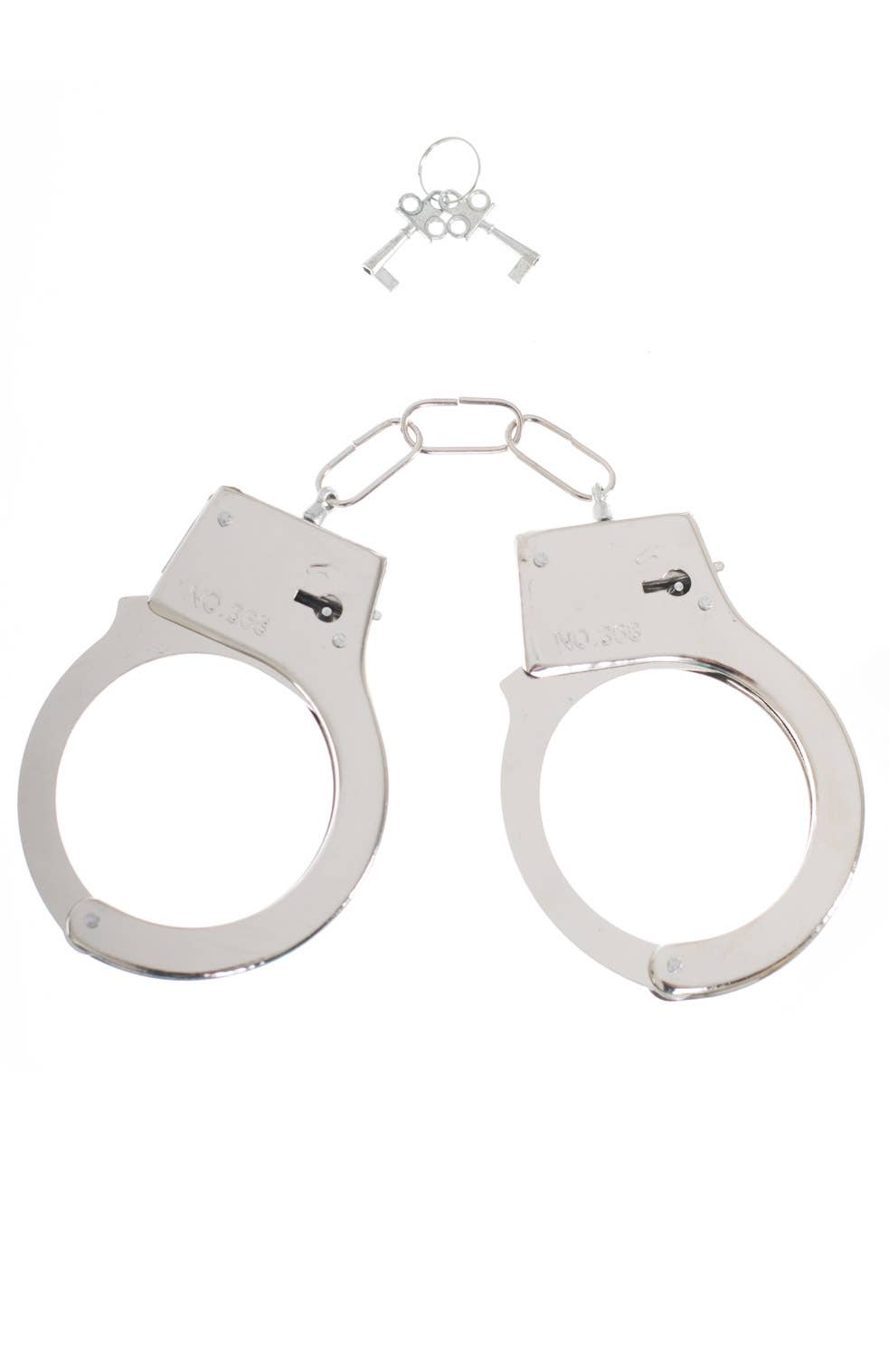 Cop Police Silver Metal Wrist Handcuff Costume Accessory