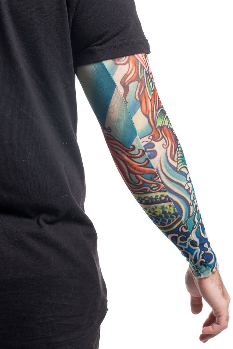 Adult's Sailor Fake Mermaid Tattoo Costume Sleeve Accessory Alternate View 2 Image