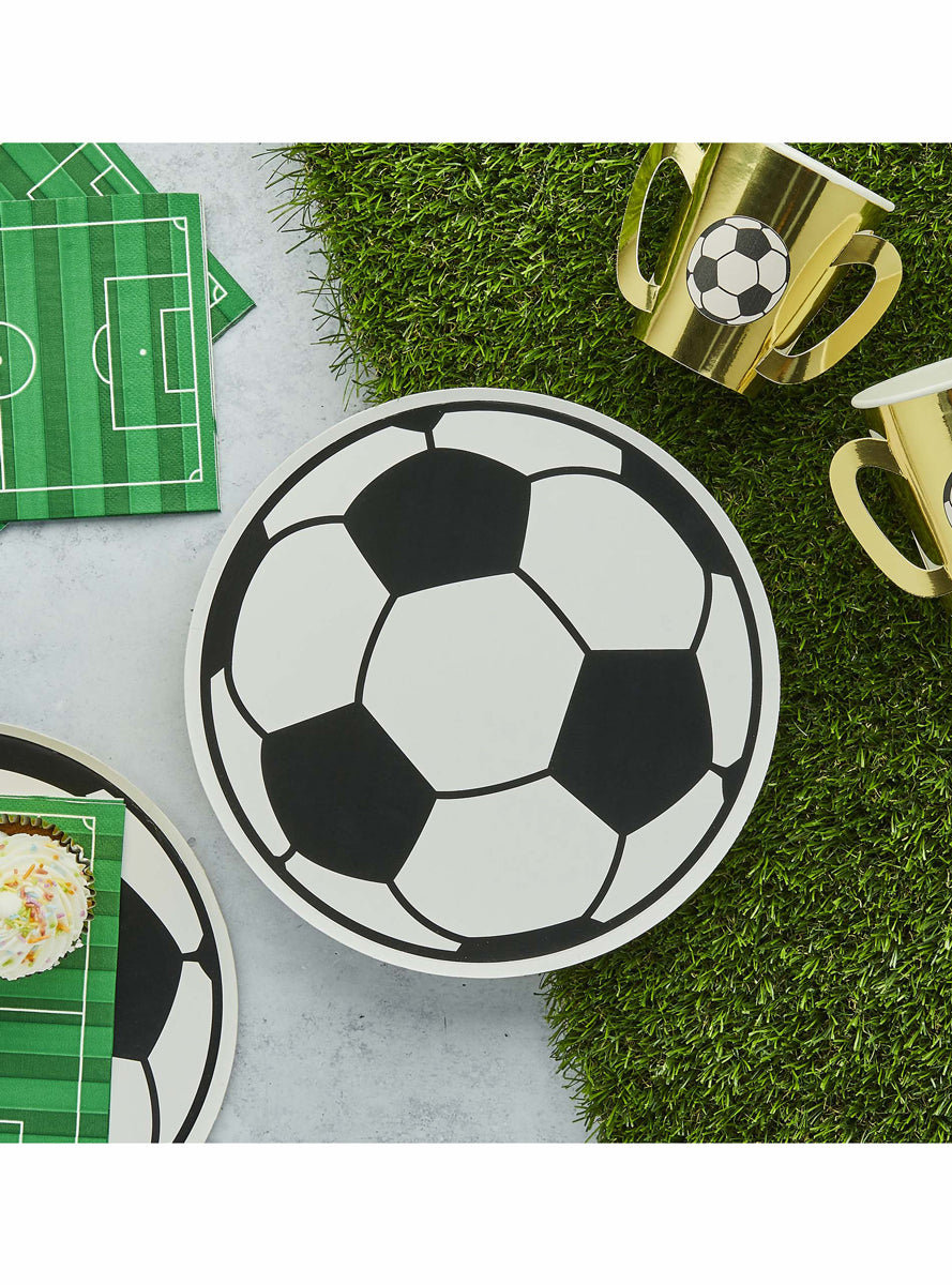 Its a Goal 8 Pack 23cm Soccer Ball Plates - Lifestyle Image