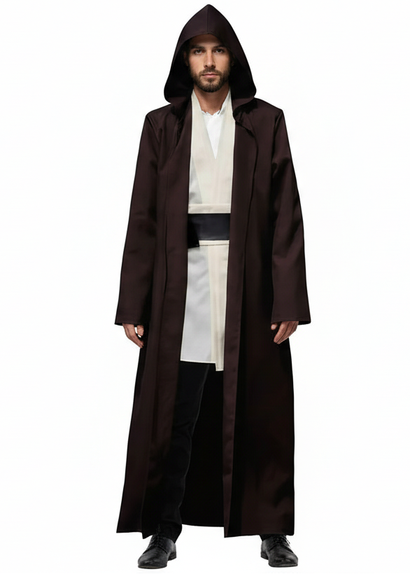 Jedi Knight Mens Hooded Costume Robe - Main Image