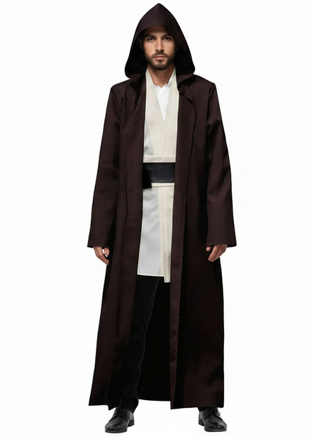 Jedi Knight Mens Hooded Costume Robe - Main Image
