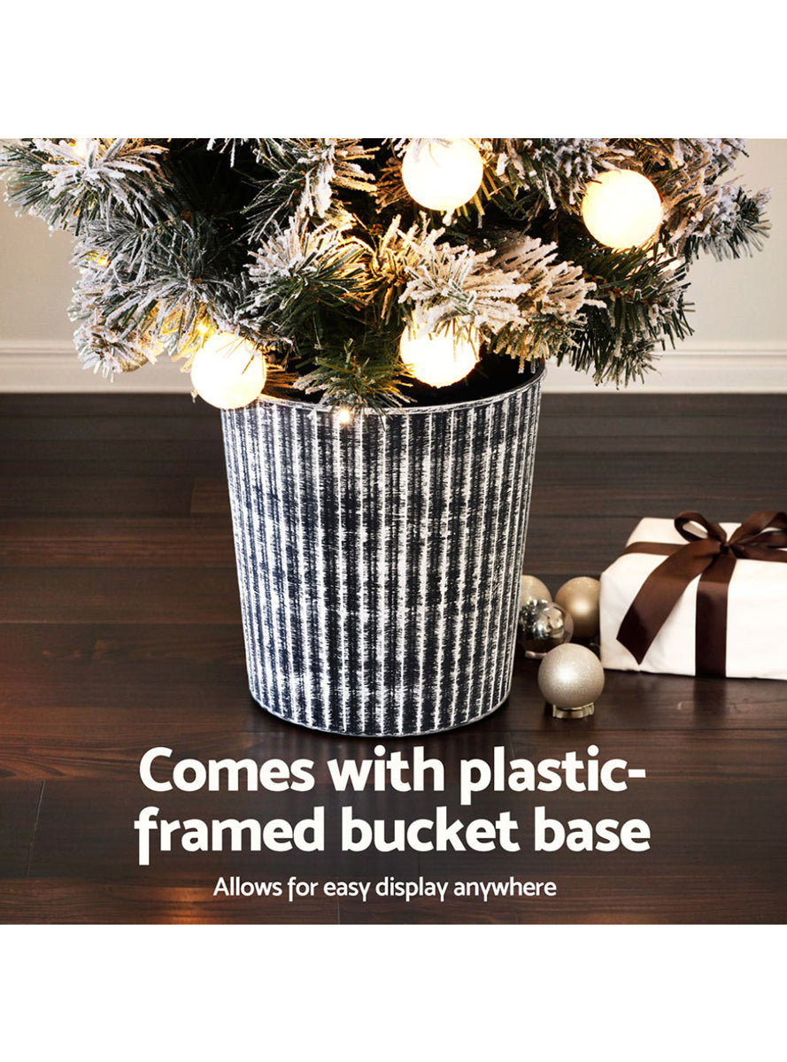 Jingle Jollys 120cm Potted Snowy Christmas Tree Decoration - Information Image 3