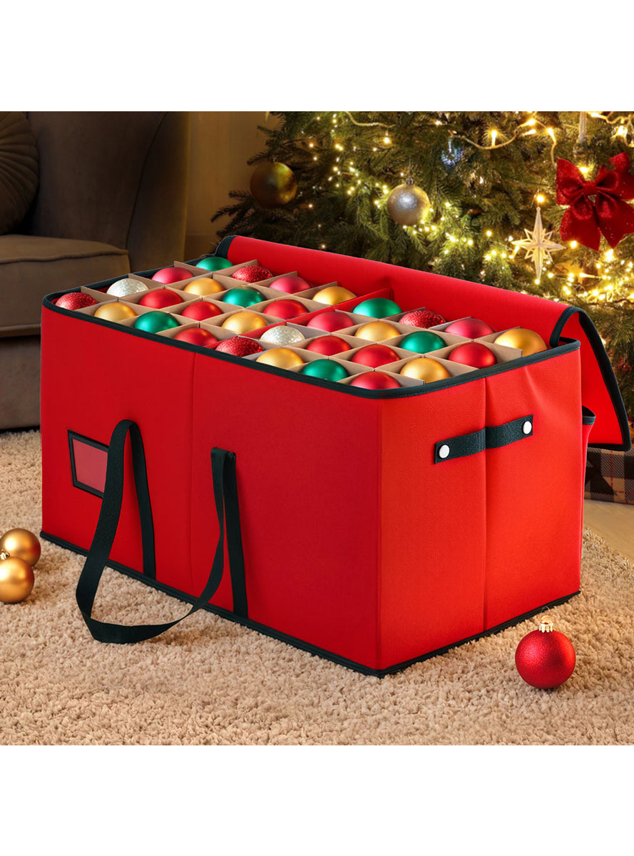 Jingle Jollys 128 Pocket Red Christmas Bauble Storage Bag - Alternate Image 1