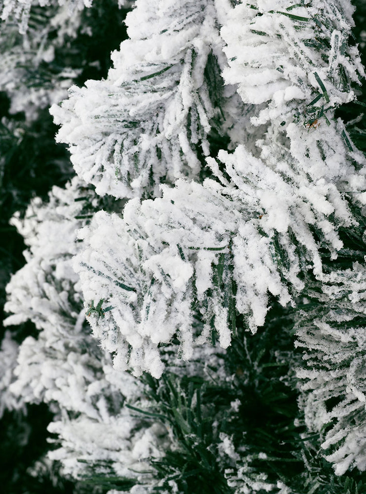 Jingle Jollys 180cm Snow Flocked Christmas Tree - Close Image