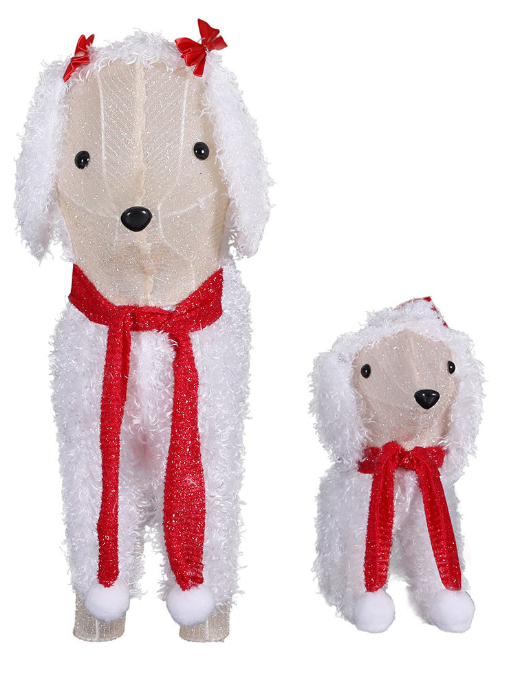 Jingle Jollys 2 Piece Christmas Dogs Decoration Set - Front Image