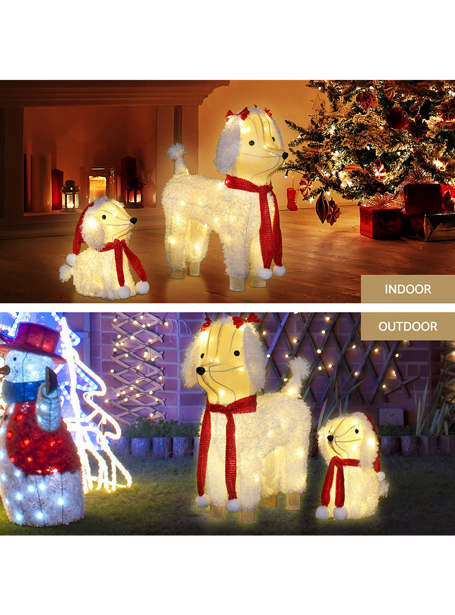 Jingle Jollys 2 Piece Christmas Dogs Decoration Set - Info Image 2