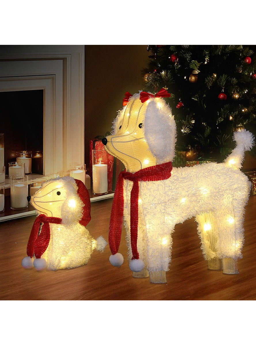 Jingle Jollys 2 Piece Christmas Dogs Decoration Set - Main Image