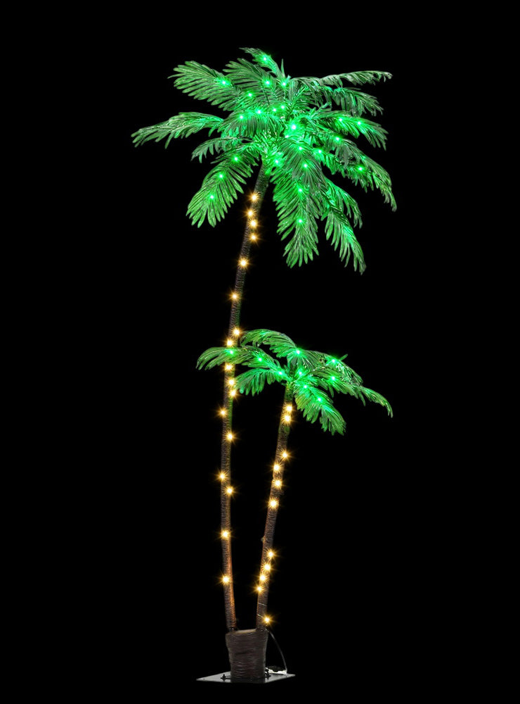 Jingle Jollys 210cm Light Up Palm Trees Christmas Decoration - Alternate Image 1