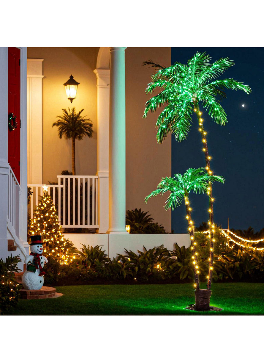 Jingle Jollys 210cm Light Up Palm Trees Christmas Decoration - Alternate Image 2
