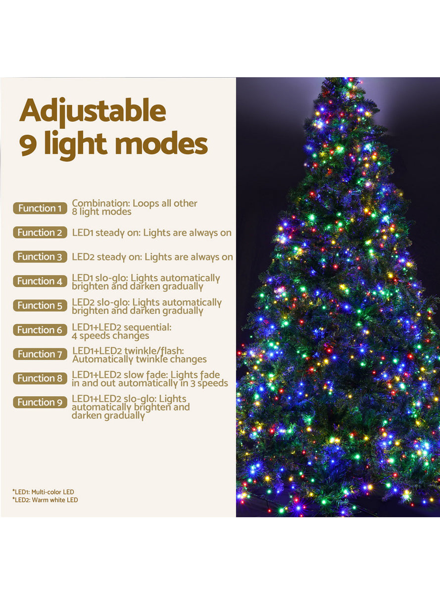 Jingle Jollys 210cm Multicolour Prelit Christmas Tree - Information Image 2
