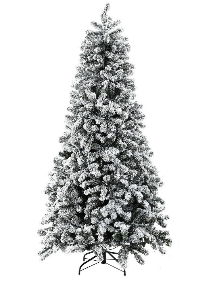 Jingle Jollys 210cm Prelit Snow Flocked Christmas Tree - Main Image