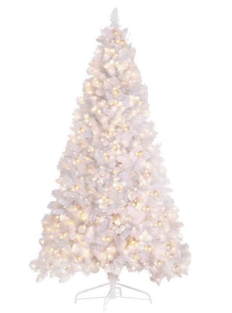 Jingle Jollys 210cm Prelit White Christmas Tree - Main Image
