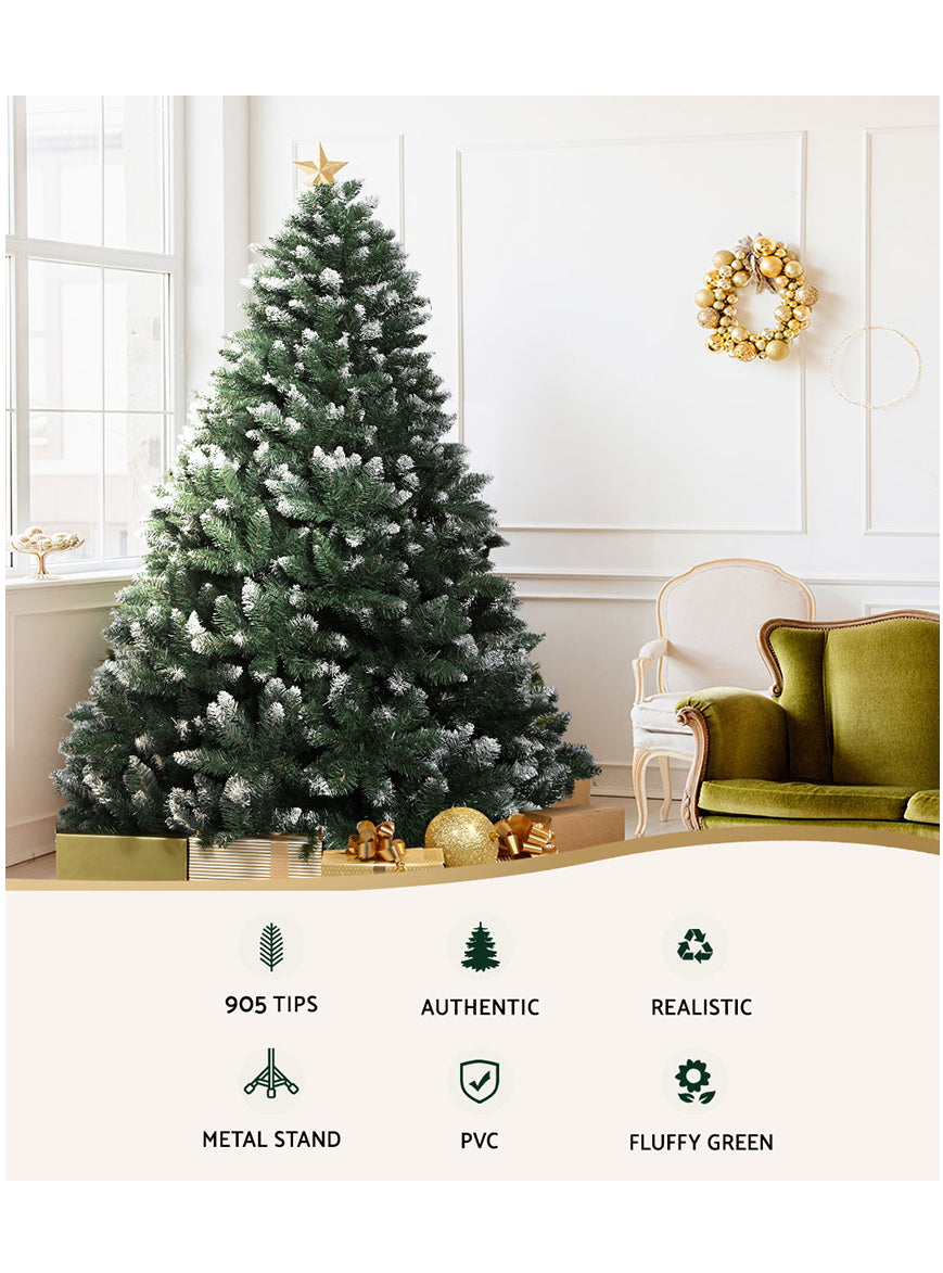 Jingle Jollys 210cm Snow Tipped Christmas Tree - Information Image 1