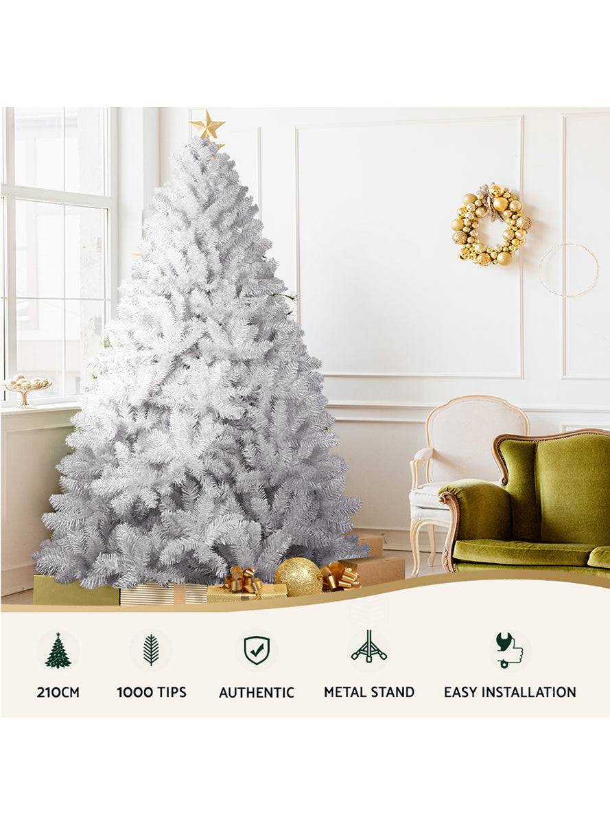 Jingle Jollys 210cm White Christmas Tree - Information Image 1