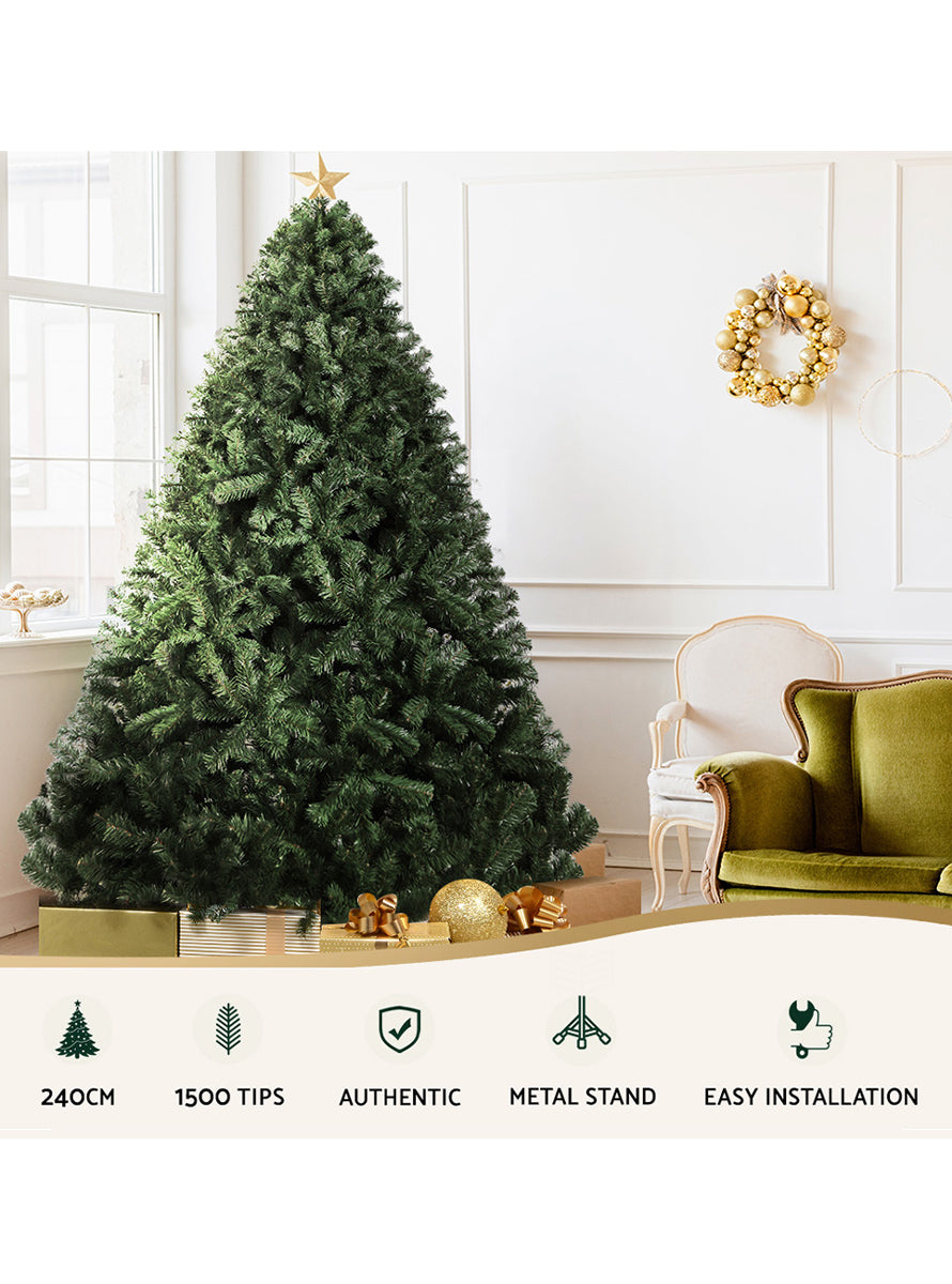 Jingle Jollys 240cm Classic Green Christmas Tree - Information Image 1