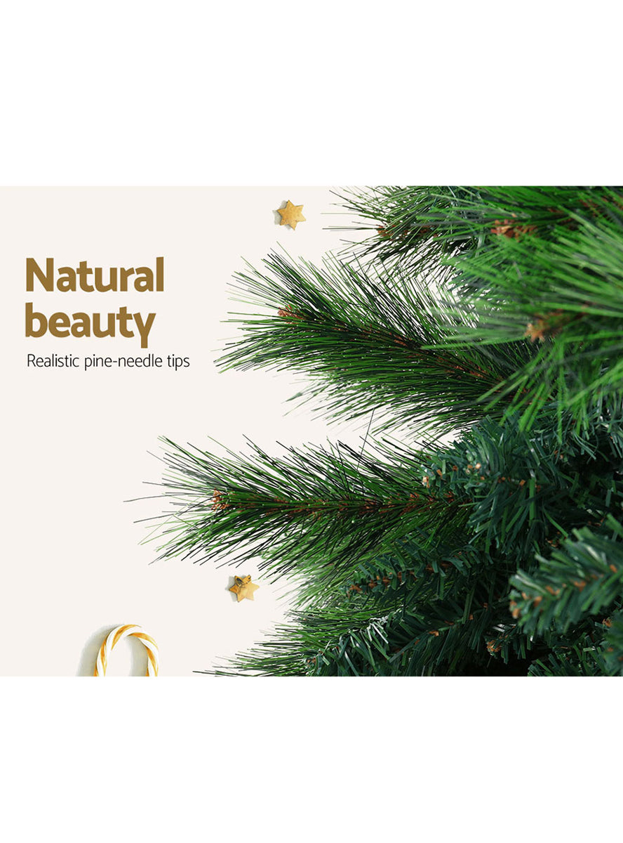 Jingle Jollys 240cm Classic Green Christmas Tree with Pine Needles - Information Image 3