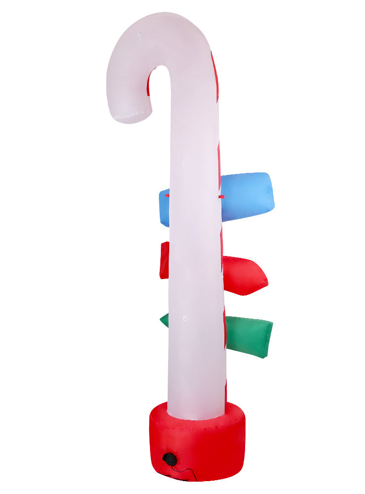 Jingle Jollys Inflatable Candy Cane Sign Christmas Decoration 240cm - Back Image
