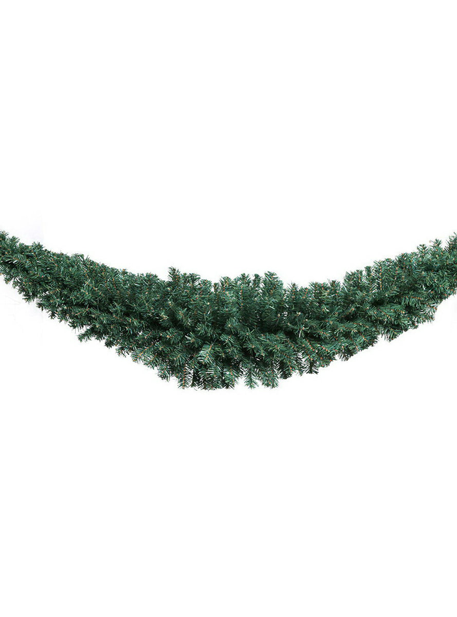 Jingle Jollys Plain Green Christmas Tree Garland Decoration 240cm - Main Image