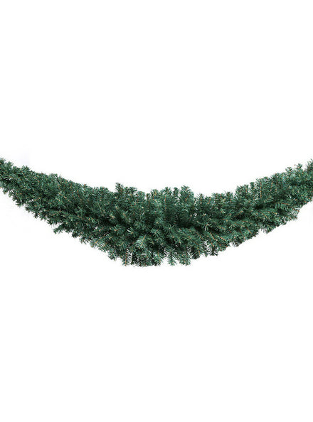 Jingle Jollys Plain Green Christmas Tree Garland Decoration 240cm - Main Image