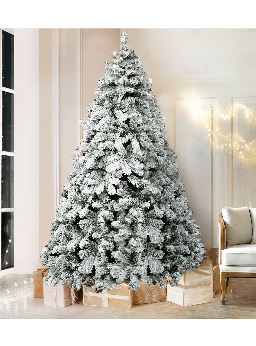 Jingle Jollys Snow Flocked Christmas Tree 240cm - Alternate Image