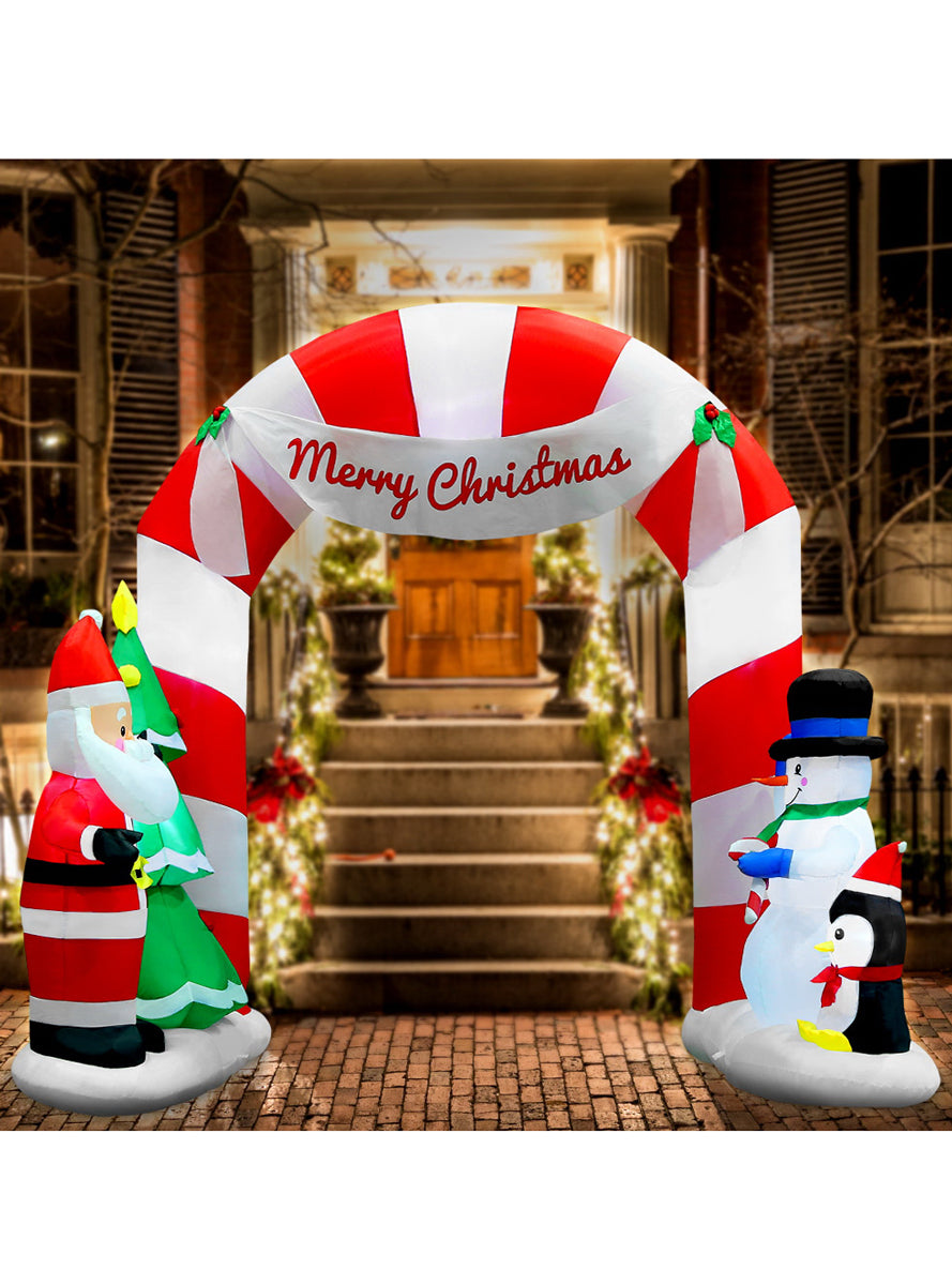 Jingle Jollys Santa and Archway Inflatable Christmas Decoration 300cm - Alternate Image 2