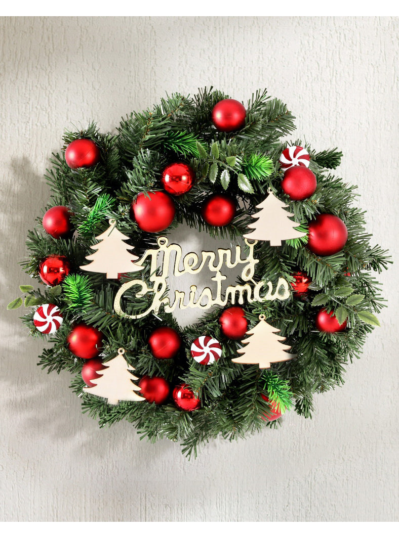 Jingle Jollys Merry Christmas Wreath with Baubles 40cm - Alternate Image