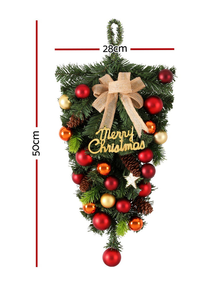 Jingle Jollys Hanging Christmas Garland Decoration 50cm - Dimensions Image 1