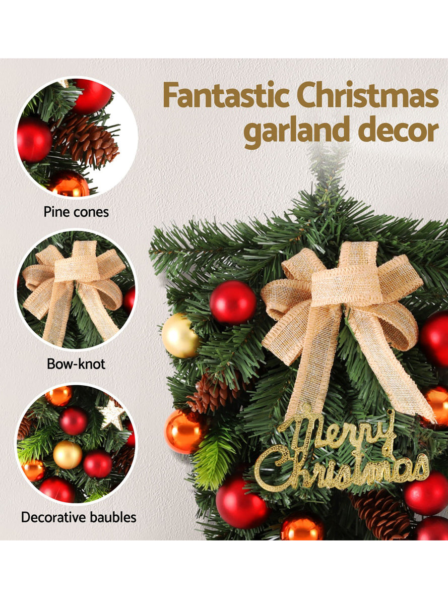 Jingle Jollys Hanging Christmas Garland Decoration 50cm - Information Image 2