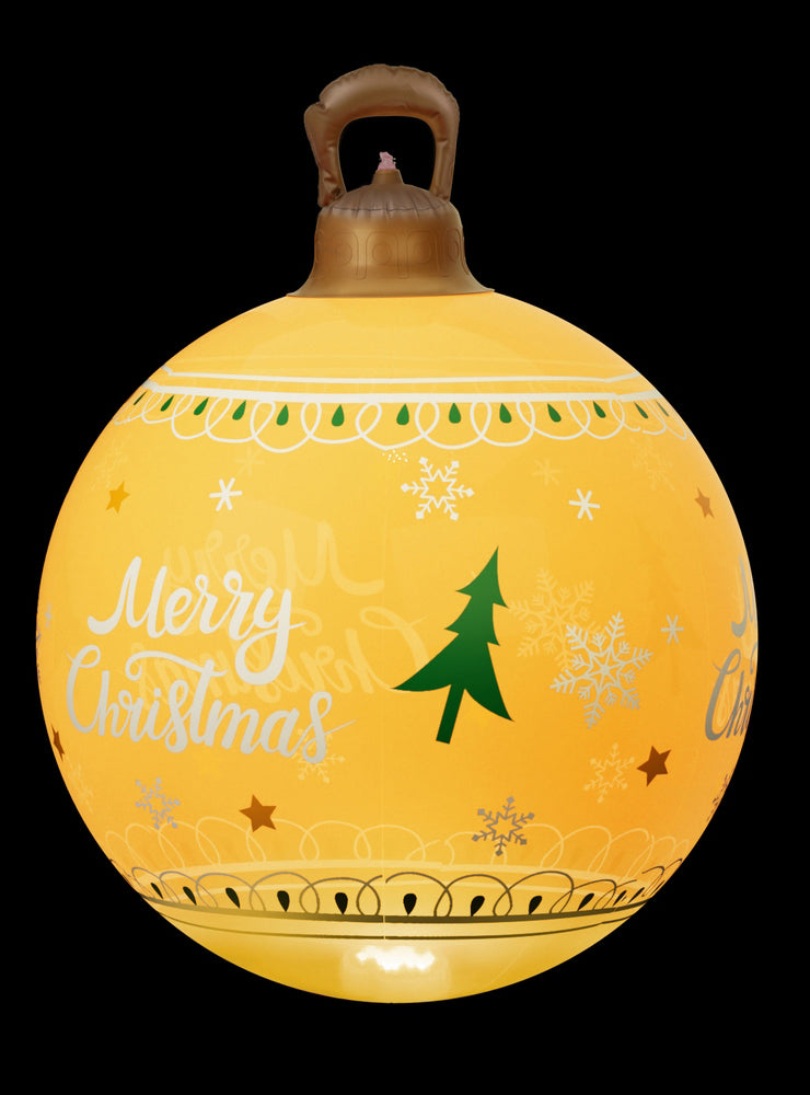 Jingle Jollys Gold Merry Christmas Inflatable Bauble Decoration 60cm - Alternate Image 2