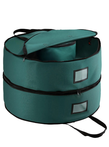Jingle Jollys Green 2 Tier Wreath Storage Bag - Main Image