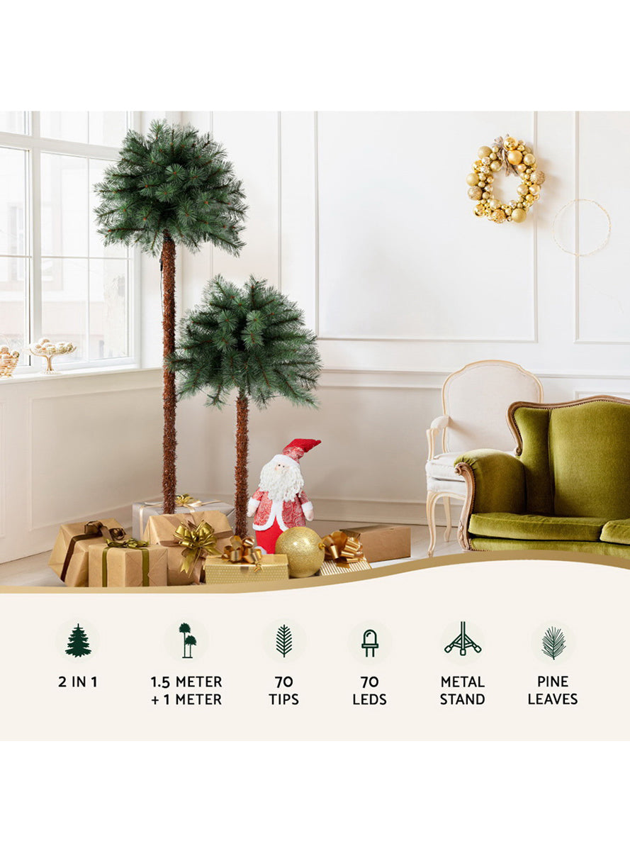 Jingle Jollys Light Up Palm Tree Christmas Decoration Set - Information Image 1