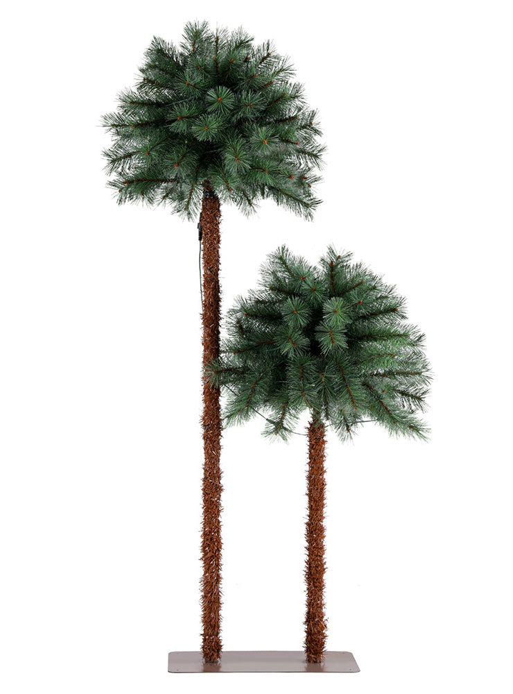Jingle Jollys Light Up Palm Tree Christmas Decoration Set - Main Image